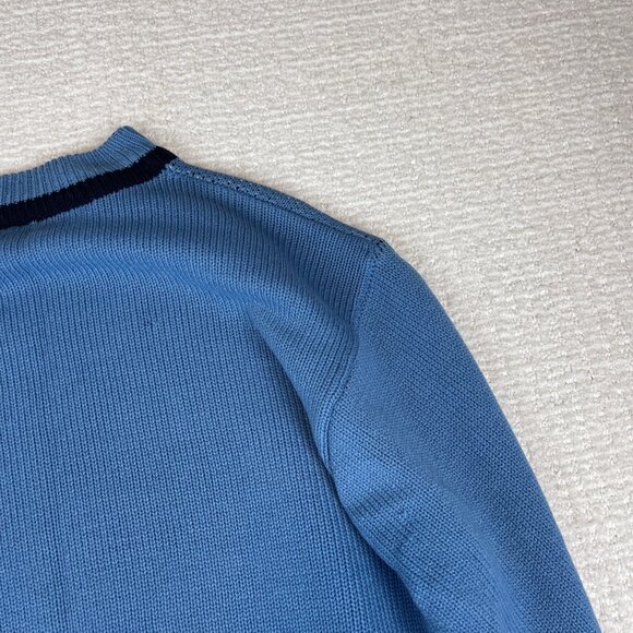 VINTAGE 725 Originals Sweater Blue AOP Y2K Hip Hop Baggy Knit Graphic Size M - Picture 15 of 16